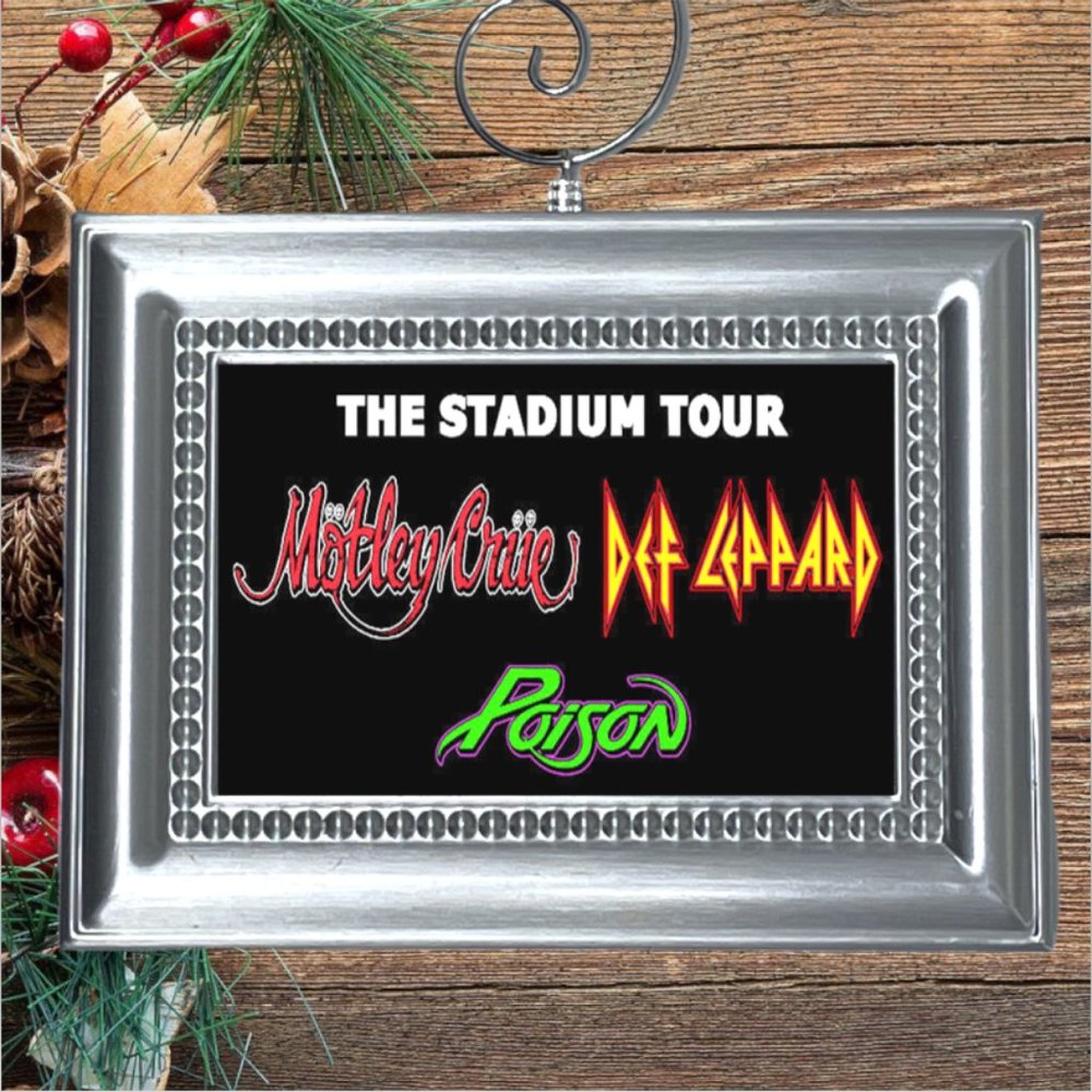 The Stadium Tour Def Leppard Poison Motley Crue Rock Band Christmas Ornament